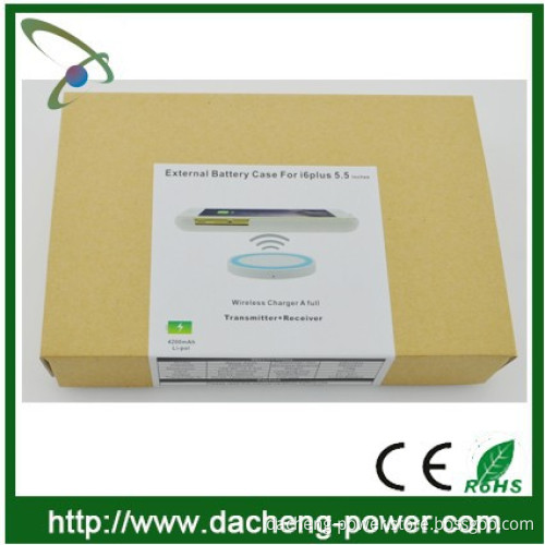 2015 Newly 2in1 function wireless charger+power case for Iphone 6 Plus 4200mAH
